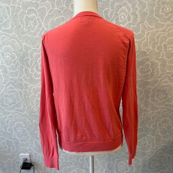 JCrew Factory Bright Pink Crew Neck Button Down Classic Cardigan - Sz XL - Picture 5 of 11